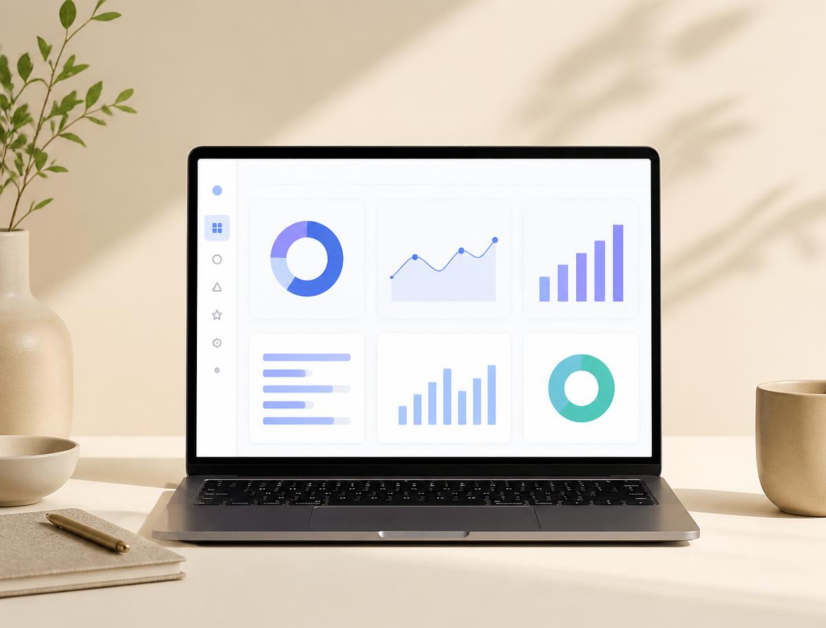 Laptop showing dashboards